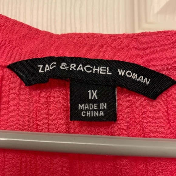 Zac & Rachel Women's Pink Blouse 1x EUC - Picture 2 of 4